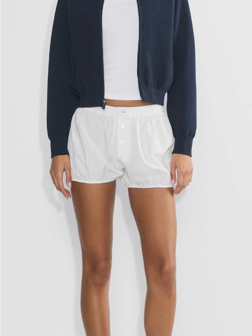 Aritzia White Bloomer Boxer Shorts NWT